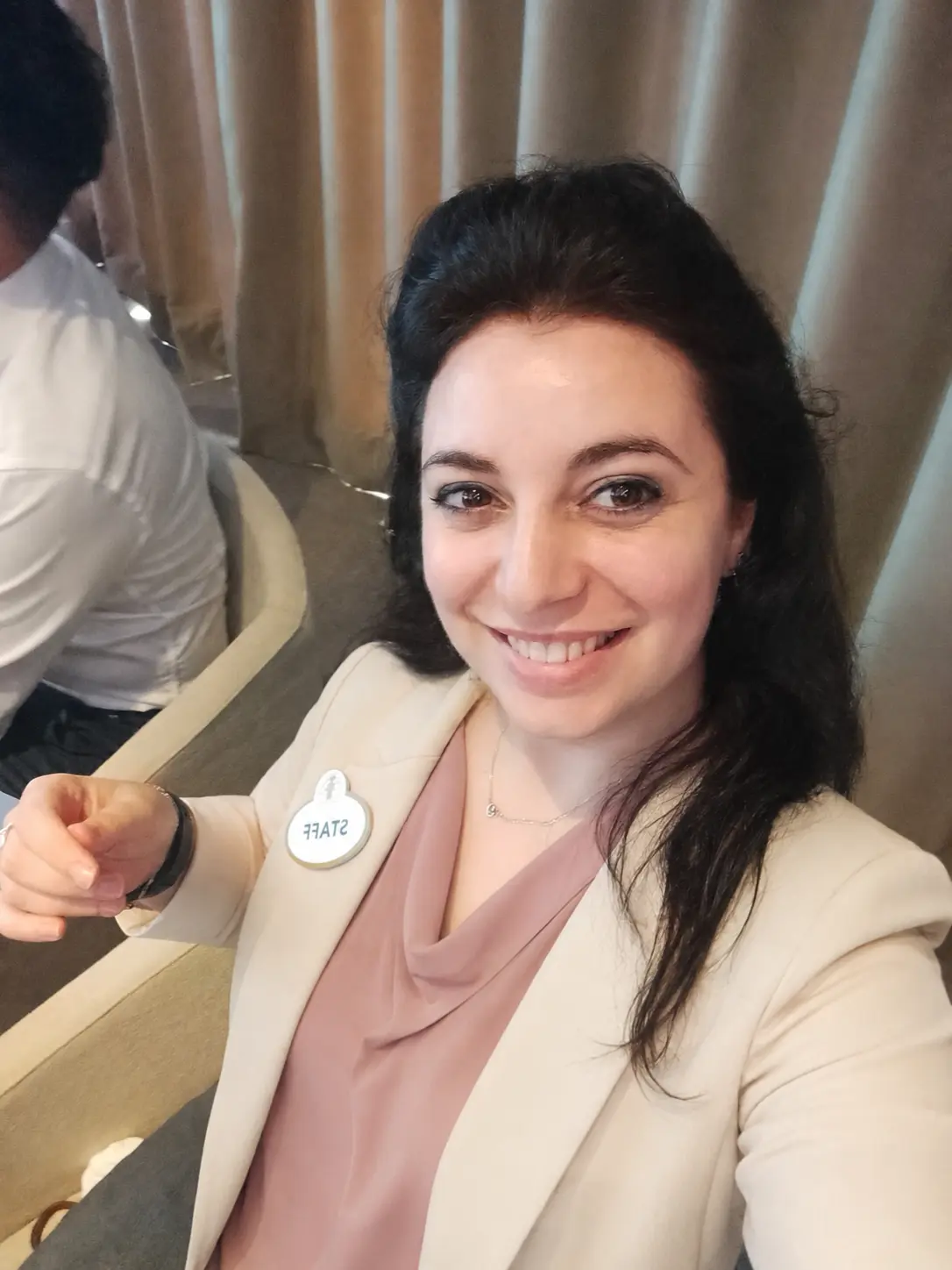 Stella Marrali as staff at a business training event